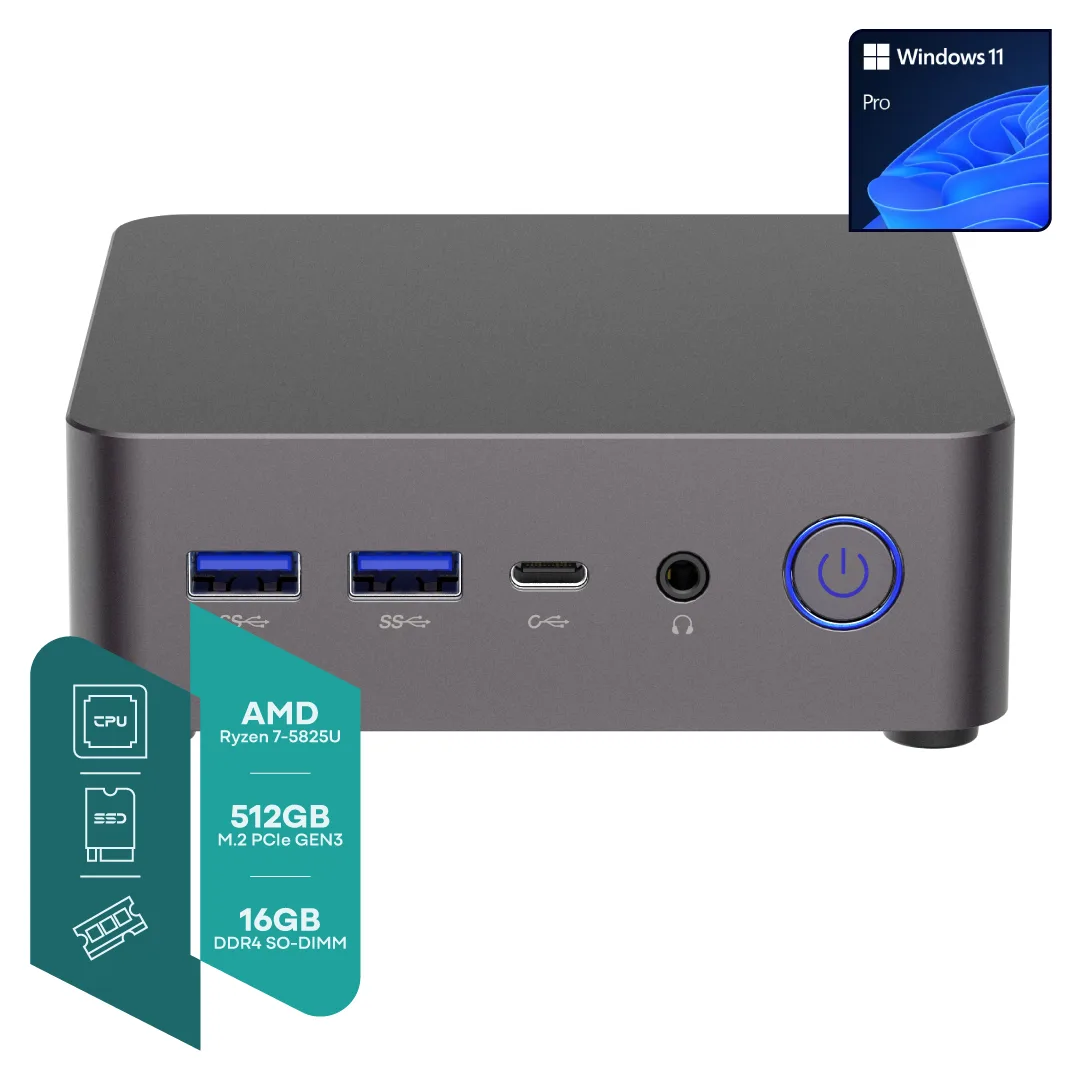 Mini Pc Kelyx AMD Ryzen 7-5825U 16g M.2 512g Win 11 Pro