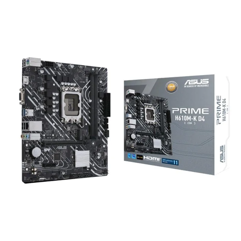 Motherboard ASUS Prime H610M-K D4-csm Intel® Socket 1700 12/13/14va. Gen.