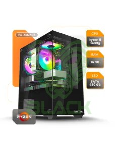 PC GAMER AMD RYZEN 5 3400G 16GB SSD 480GB A520 600W GAB GAMER + MONITOR