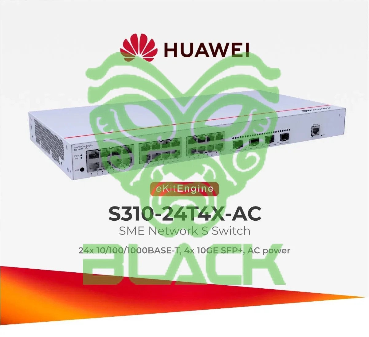 SWITCH 24P HUAWEI EKIT S310-24T4X 4SFP+ 10GE L3