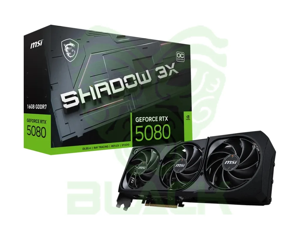 PLACA DE VIDEO MSI GEFORCE RTX 5080 16GB GDDR7 SHADOW 3X OC