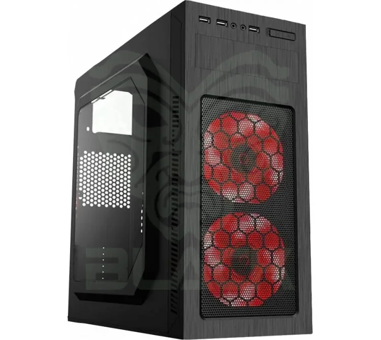 GABINETE MAGNUM TECH 435R 2X120MM FRGB FANS VIDRIO TEMPLADO