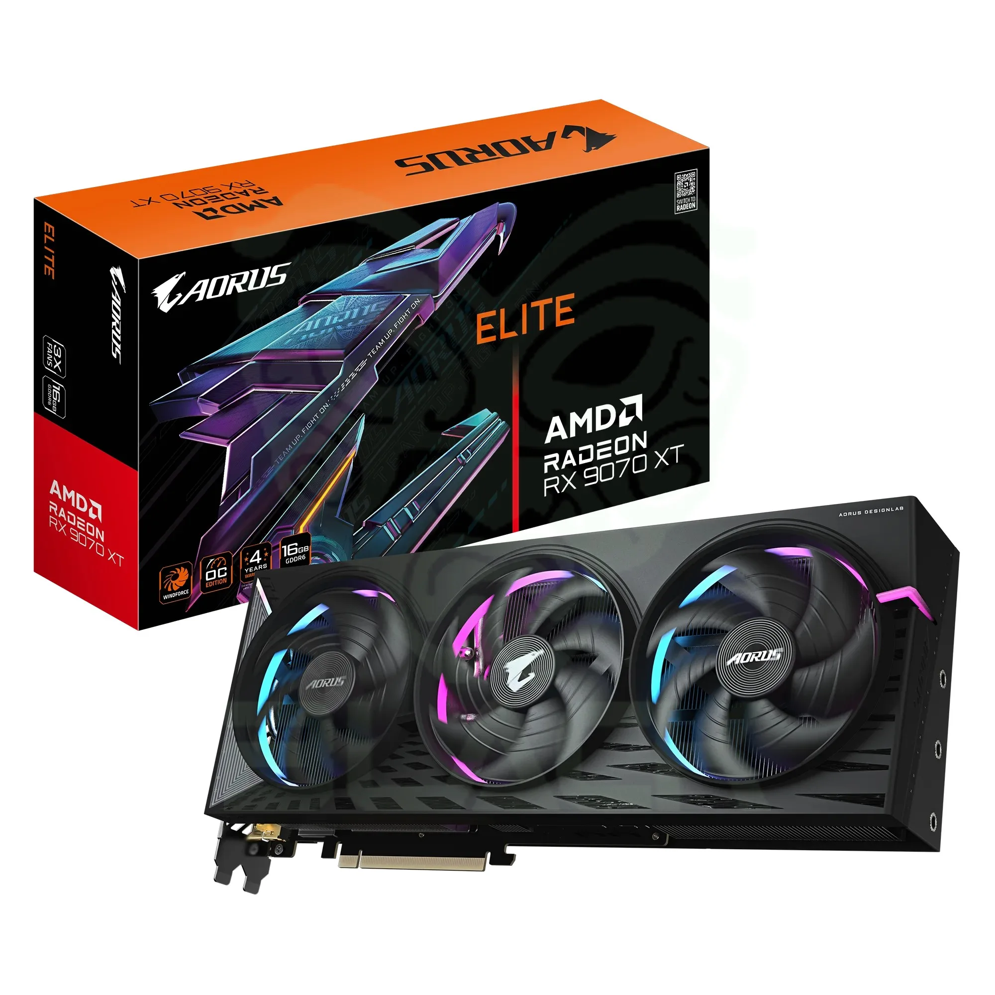 PLACA DE VIDEO GIGABYTE RADEON RX 9070XT AORUS ELITE 16GB