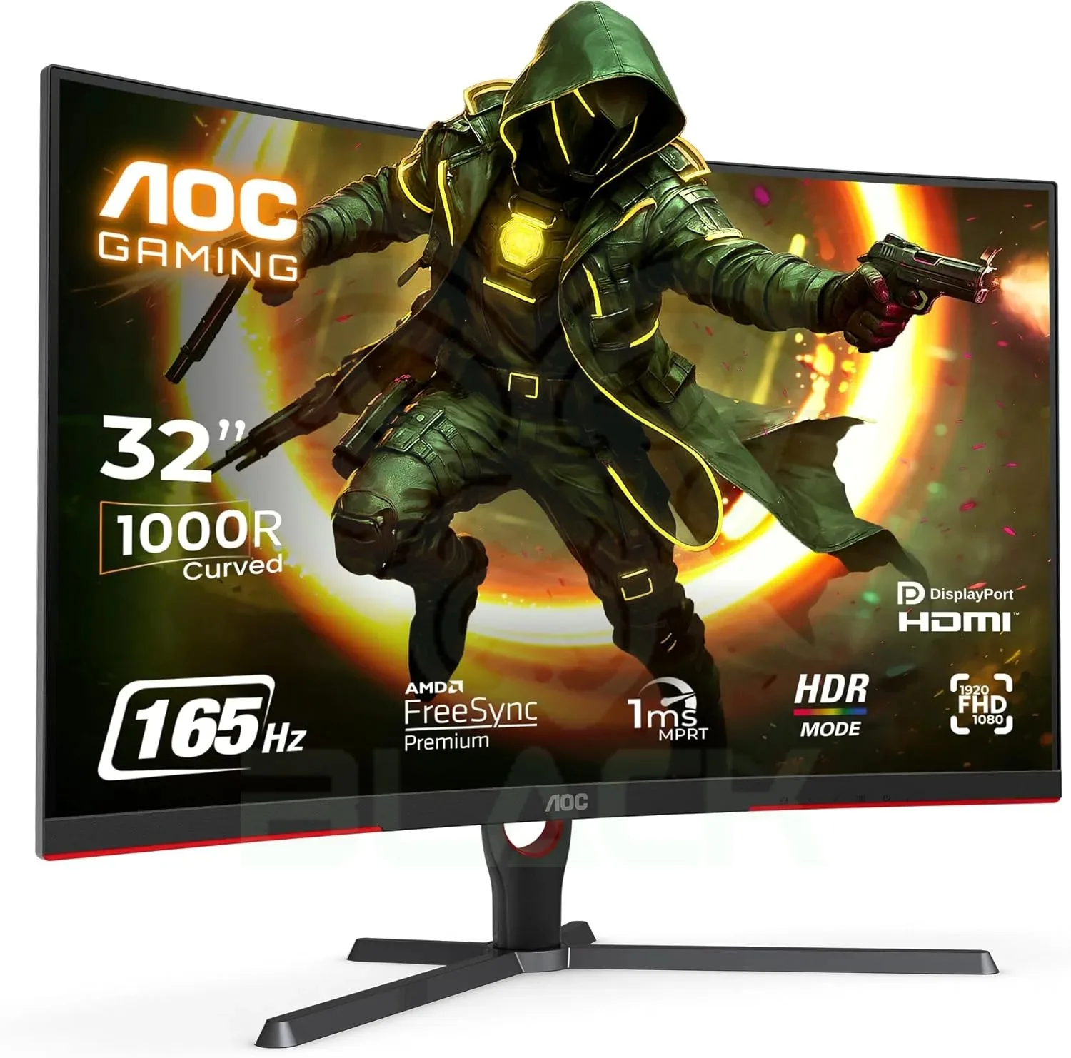 MONITOR AOC C32G3E 31,5" VA FHD (1920 X 1080) 165HZ 4MS CURVED GAMING FICHA USA