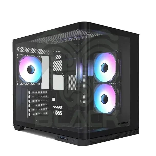 GABINETE GAMER RAIDMAX INFINITA I630 BLACK ATX FISHTANK CURVED GLASS ARGB