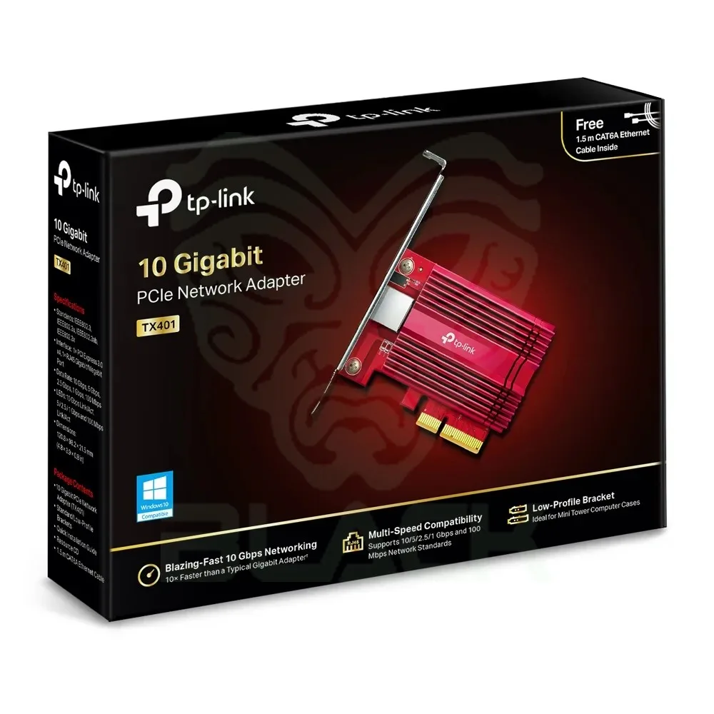 PLACA DE RED TP-LINK TX401 10 GIGABIT PCIE RED