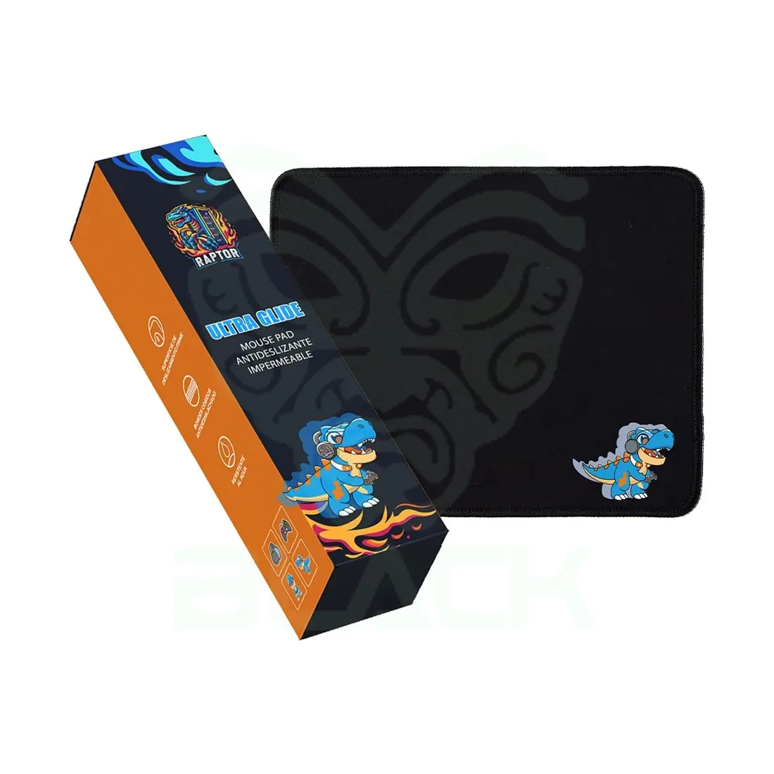 MOUSE PAD GAMER RAPTOR ULTRA GLIDE ANTIDESLIZANTE IMPERMEABLE S