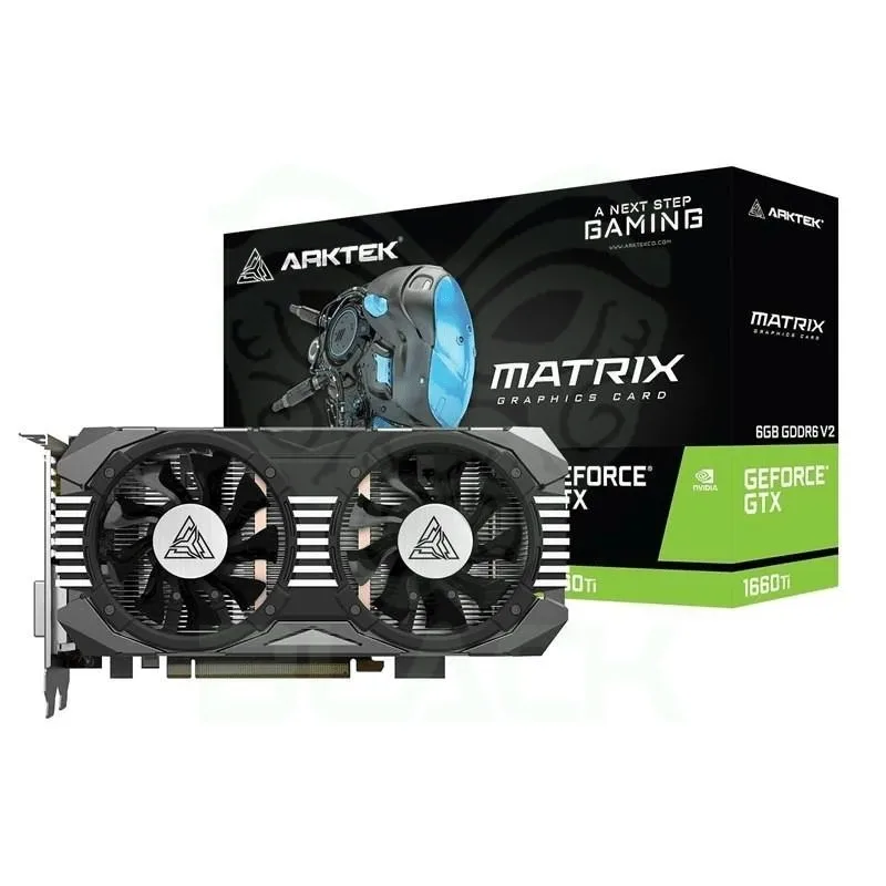PLACA DE VIDEO ARKTEK GEFORCE GTX 1660 TI V2 DDR6 6GB 192 BIT DUAL FAN