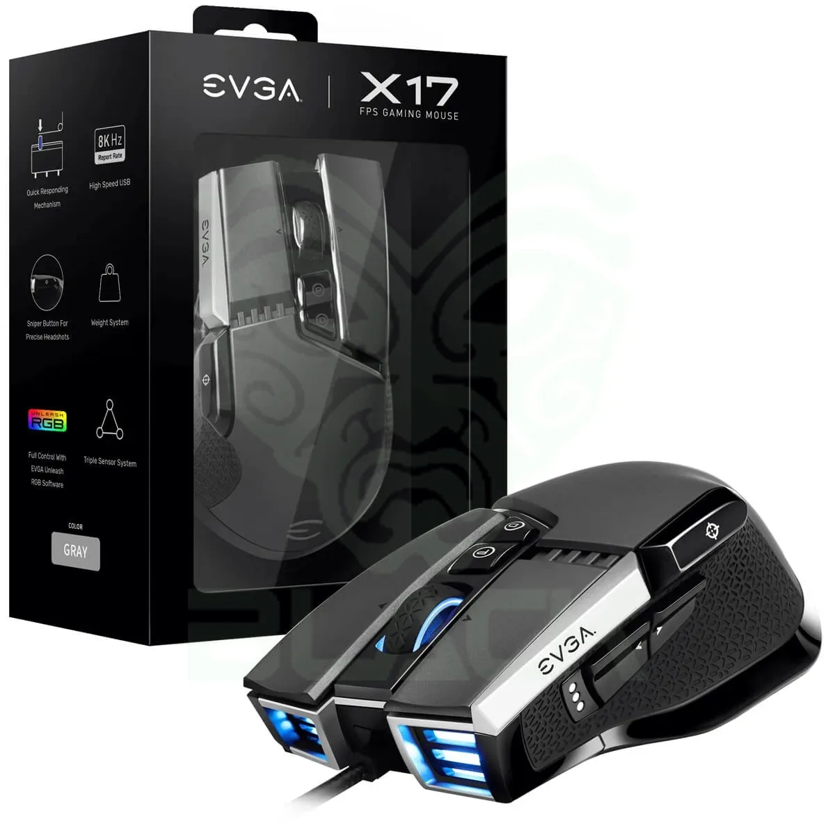 MOUSE EVGA X17 GAMING GREY