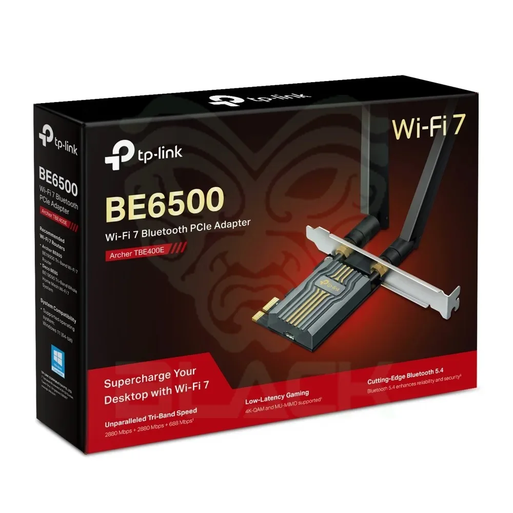 ADAPTADOR DE RED ARCHER TBE400E BE6500 WIFI 7 + BLUETOOTH 5.4 LOW LATENCY
