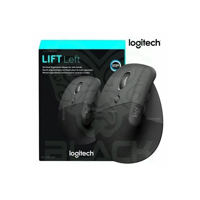 MOUSE LOGITECH LIFT VERTICAL ZURDO BLACK WIRELESS 2.4GHZ - BT