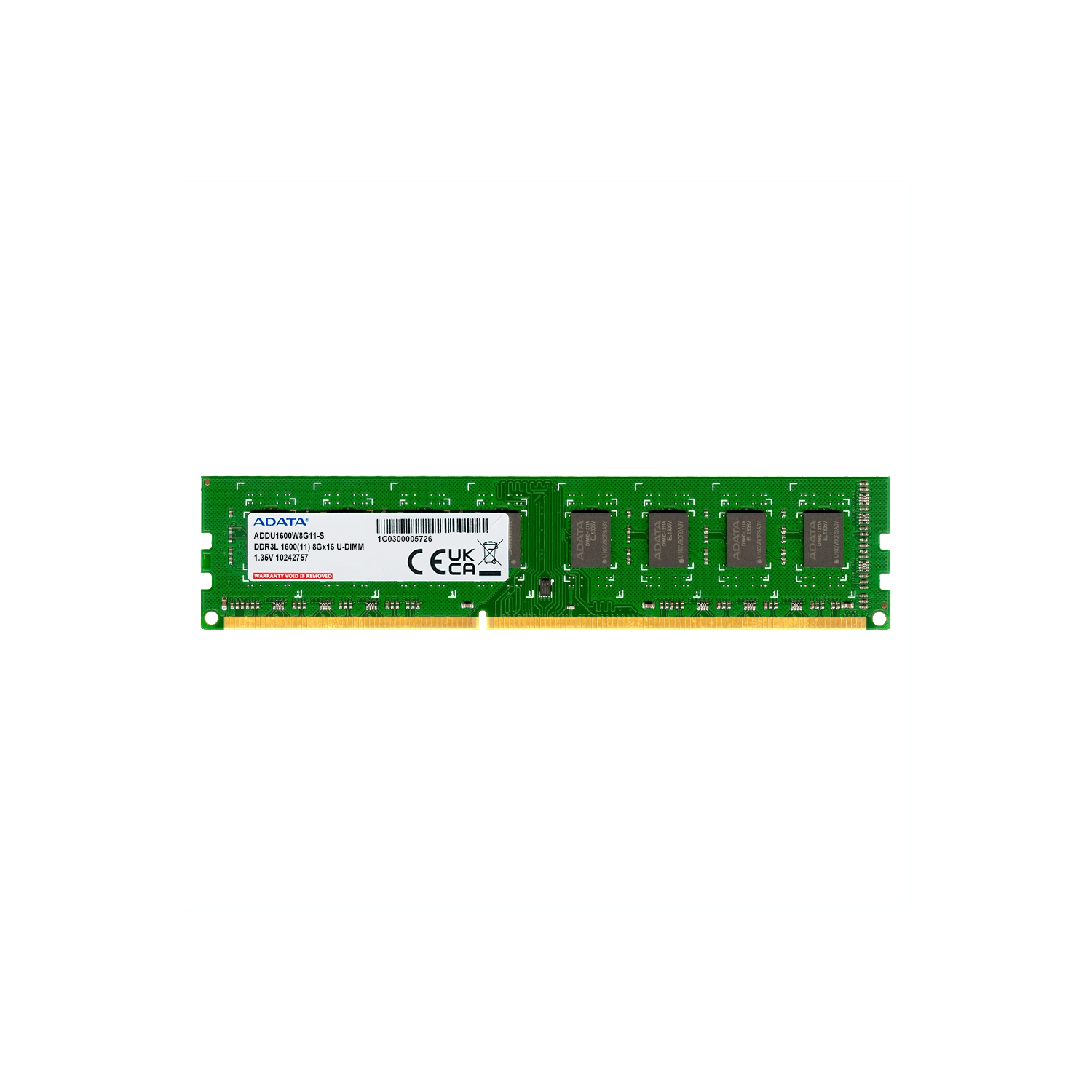 Memoria RAM UDIMM Adata 8GB Ddr3l 1600MHz Cl11 1.3 [E]