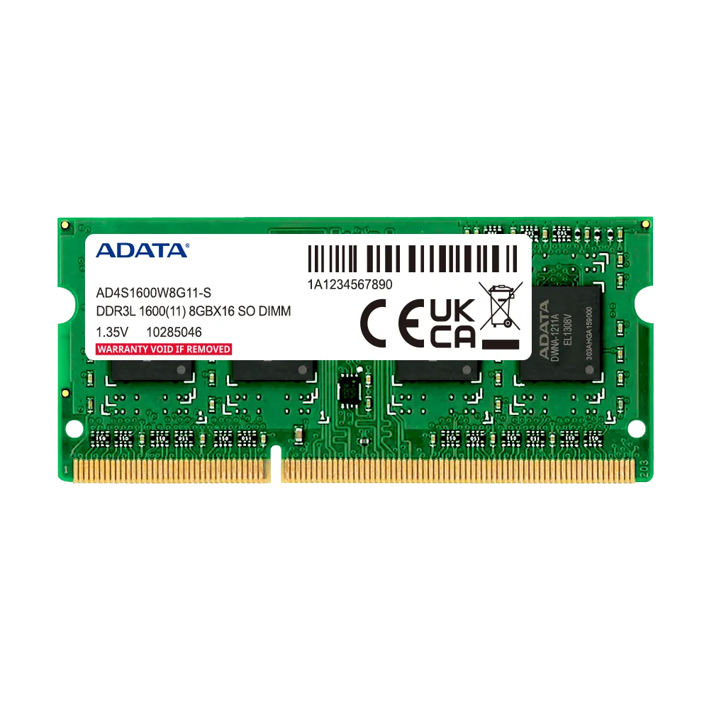 Memoria RAM SODIMM Adata 8GB Ddr3l 1600MHz Cl11 1. [E]