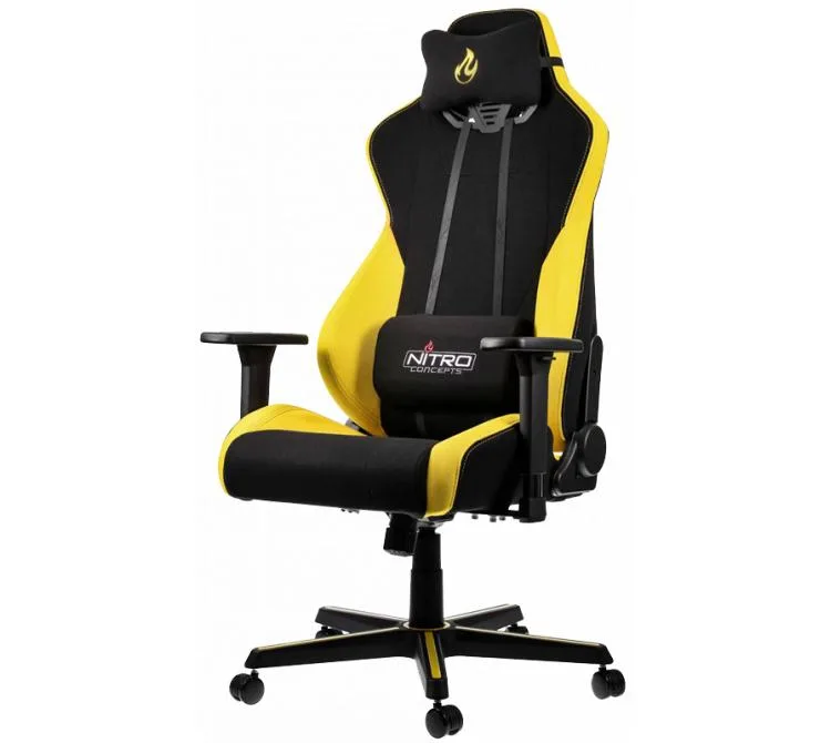 Silla Gamer Nitro Concepts S300 - Negro/Amarillo (peso Max. 135kg)