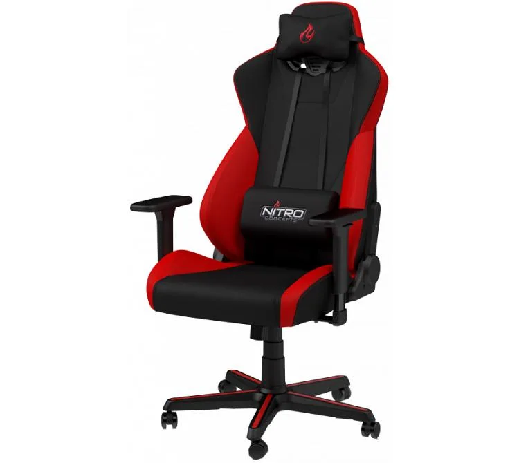 Silla Gamer Nitro Concepts S300 - Negro/Rojo (peso Max. 135kg)