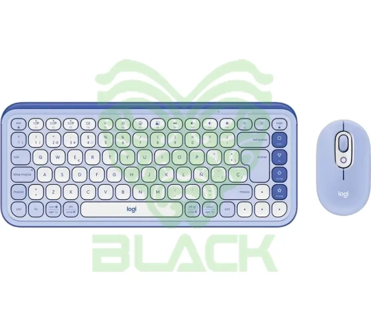 Combo Logitech Teclado Y Mouse Pop Icon Lila Bluetooth 5.1 Windows/Mac