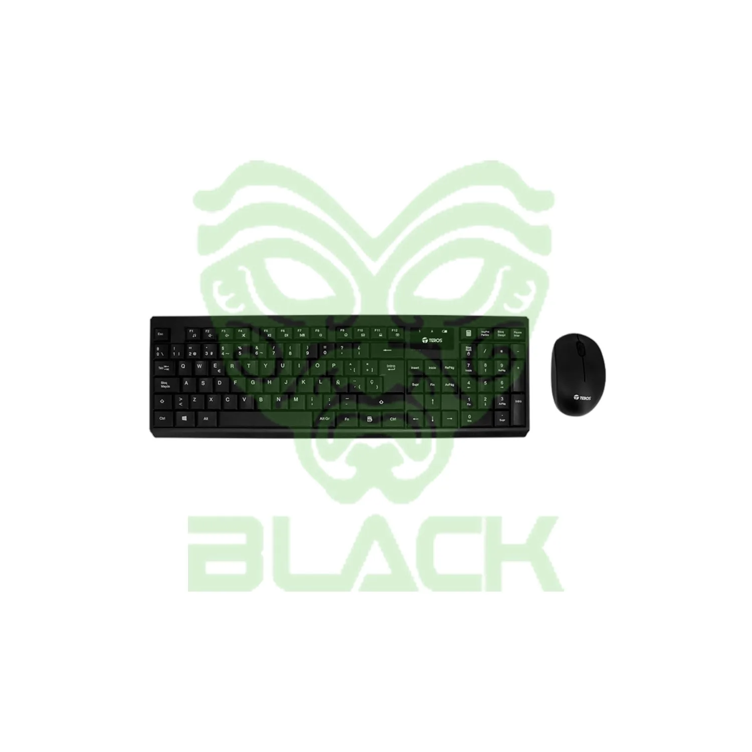 Combo Teclado Y Mouse Inalambrico Teros TE-4062N 2.4GHz Black
