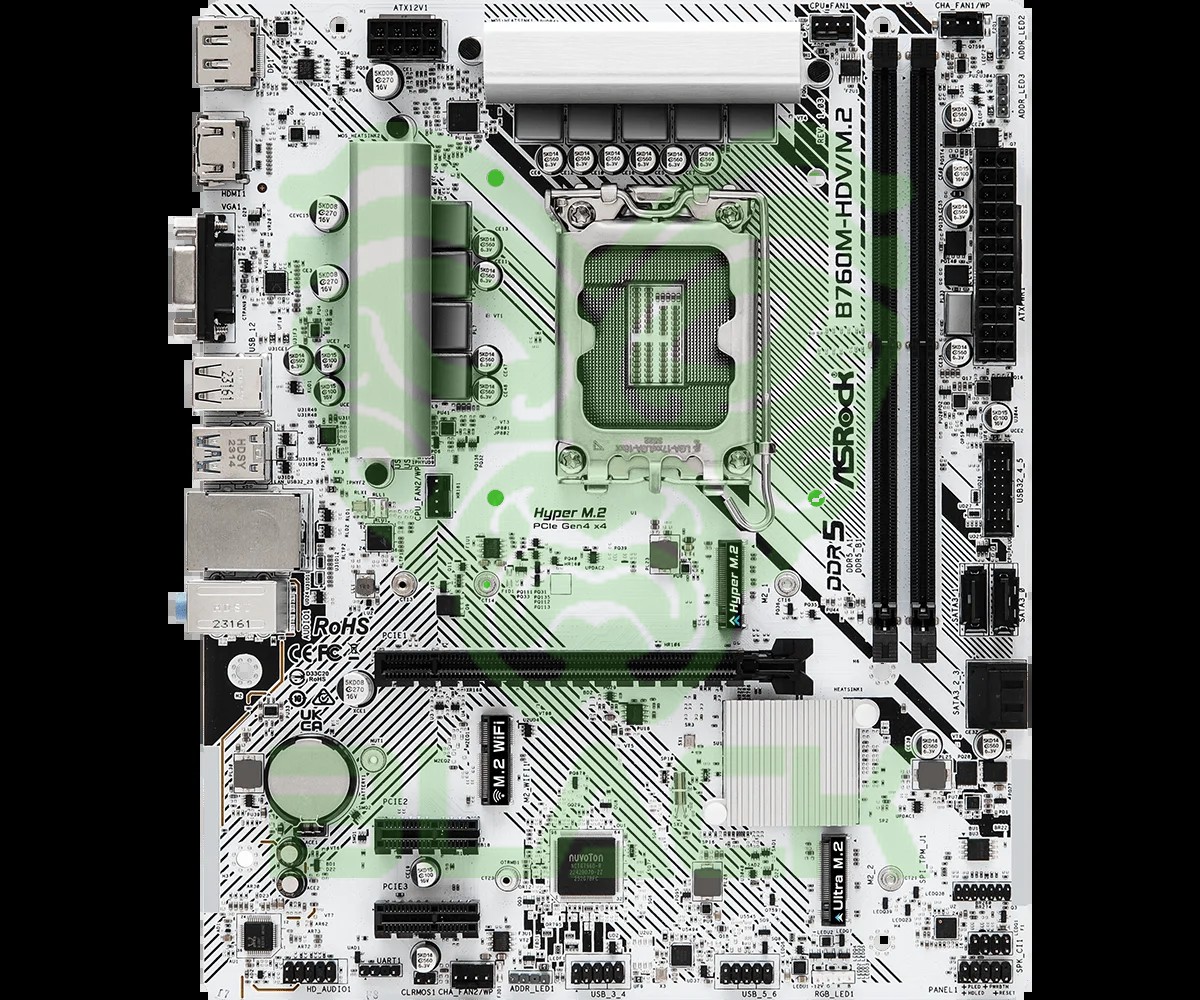 Motherboard Asrock Mb-b760m-hdv/M.2 Intel® Socket 1700 12/13ma. Gen. DDR4