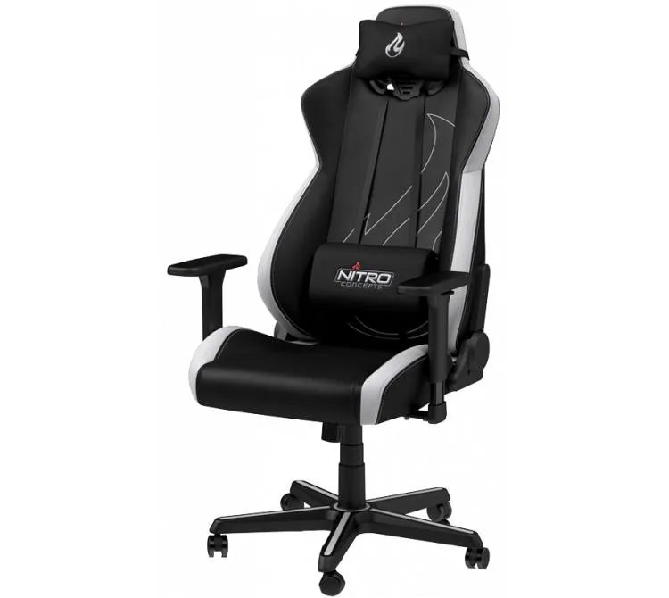 Silla Gamer Nitro Concepts S300 Ex - Blanco Radiante (peso Max. 135kg)