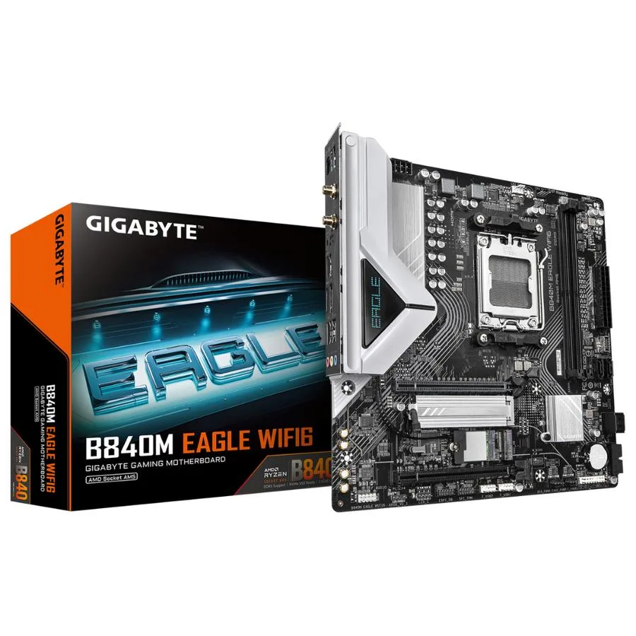 MOTHER GIGABYTE B840M EAGLE WIFI6 DDR5 AM5 (SERIE 7000/8000)