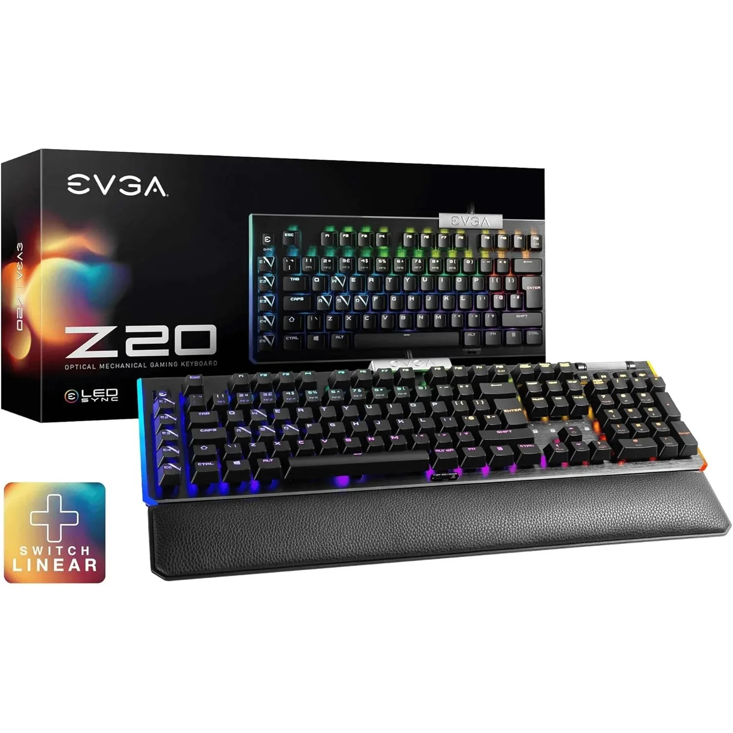 TECLADO EVGA Z20 RGB GAMING RGB OPTICAL MECHANICAL (CLICKY SWITCH)
