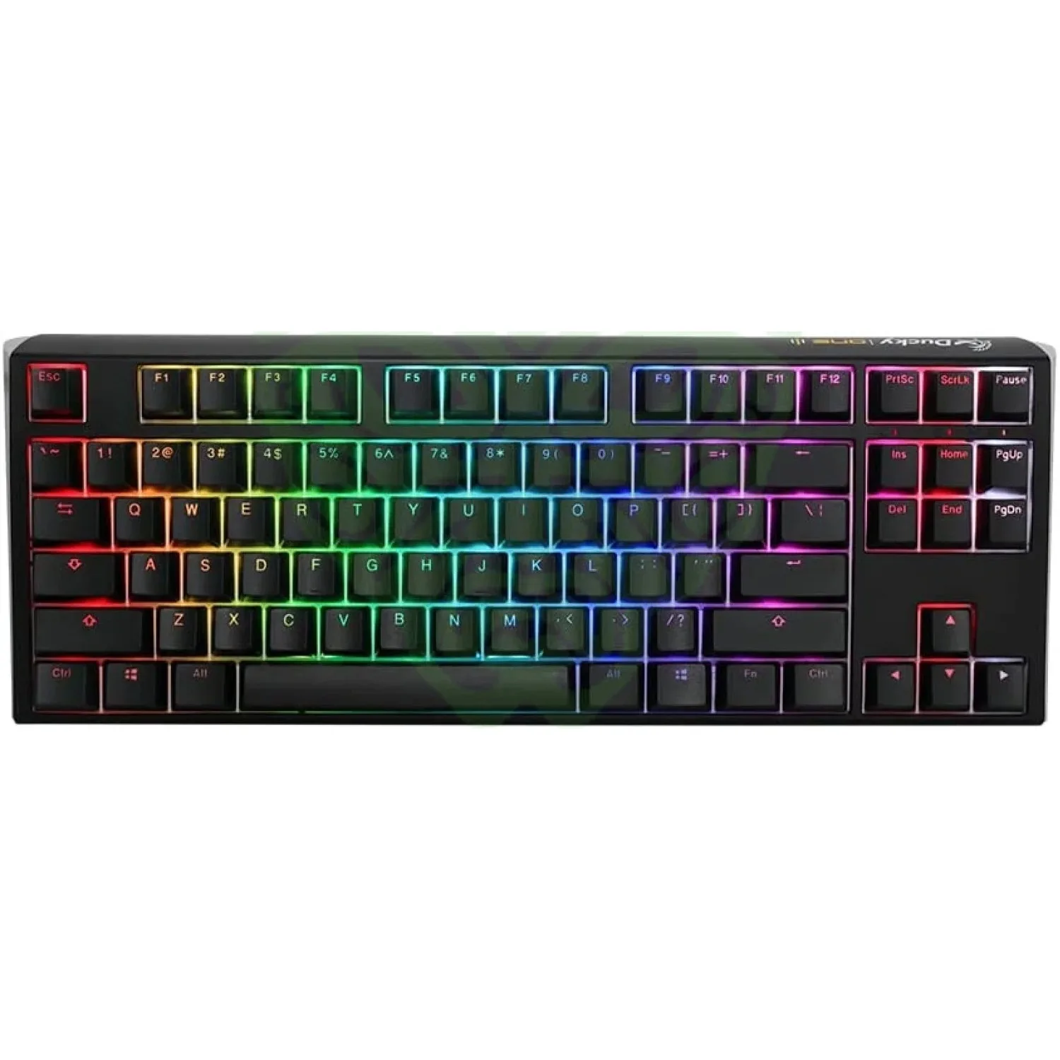 TECLADO MECANICO DUCKY ONE 3 TKL TECLAS NEGRAS VELOCIDAD INTERRUPTOR PLATEADO INGLES PBT DOBLE DISPARO SIN COSTURAS ESTUCHE SUPERIOR NEGRO ESTUCHE INF