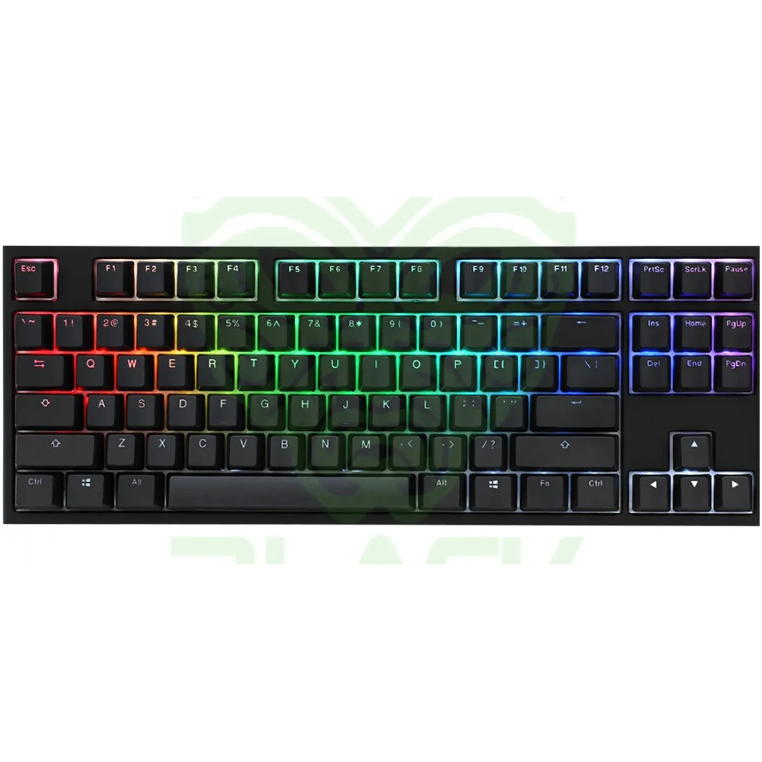 TECLADO GAMER DUCKY ONE 2 RGB TKL BLACK KAILH JADE SWITCH DOUBLE SHOT PBT MECANICO