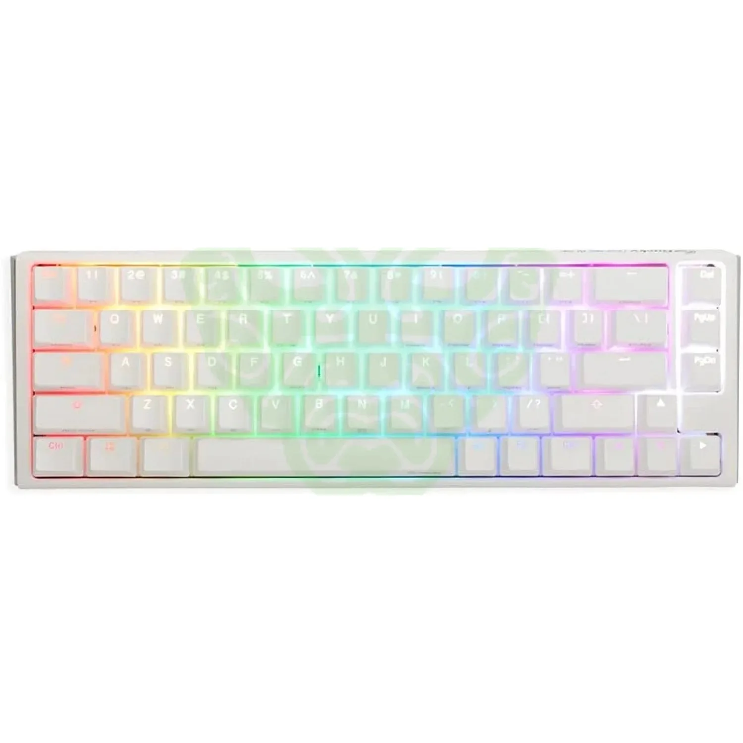 TECLADO MECANICO DUCKY ONE 3 SF TECLAS BLANCAS INTERRUPTOR ROJO SILENCIOSO INGLES PBT DOBLE DISPARO SIN COSTURAS ESTUCHE SUPERIOR BLANCO ESTUCHE INFER