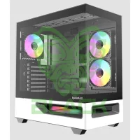 Gabinete Gamer Raidmax Hurrikan H200 E-atx ARGB Pwm White/Black