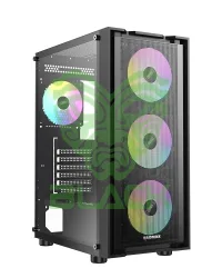 Gabinete Gamer Raidmax Vector V216 Black ATX Tg RGB