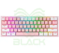 Teclado Mecanico Redragon Fizz Pro K616 Wireless RGB 60% Pink/White