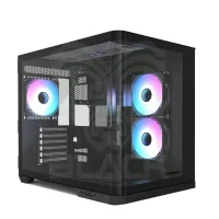 Gabinete Gamer Raidmax Infinita I630 Black ATX Fishtank Curved Glass ARGB