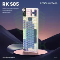 Teclado Royal Kludge Rks85 Horizon Blue Switch Beige 85%