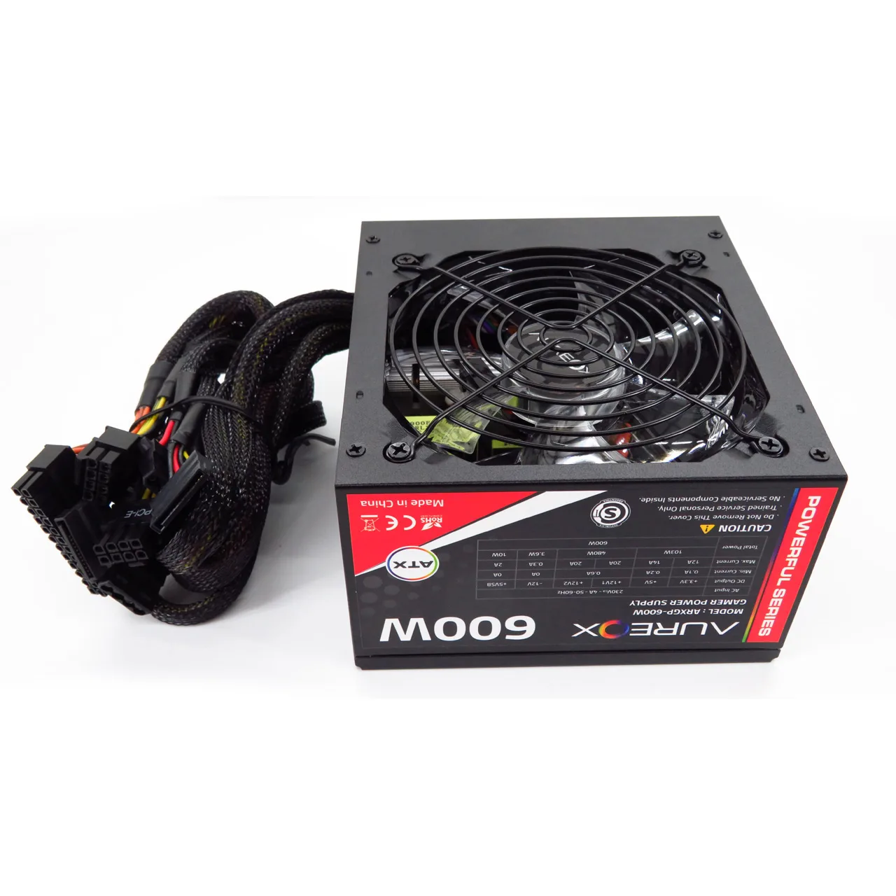 Fuente PC Generica AUREOX 600W POWERFUL ARXGP 600W
