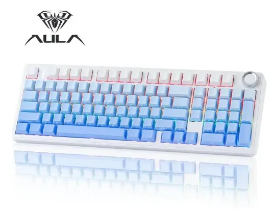 Perifericos Teclado Gamer AULA F99 PRO BLUE DEGRADE 98% F99 PRO BLUE WIRELESS 98%