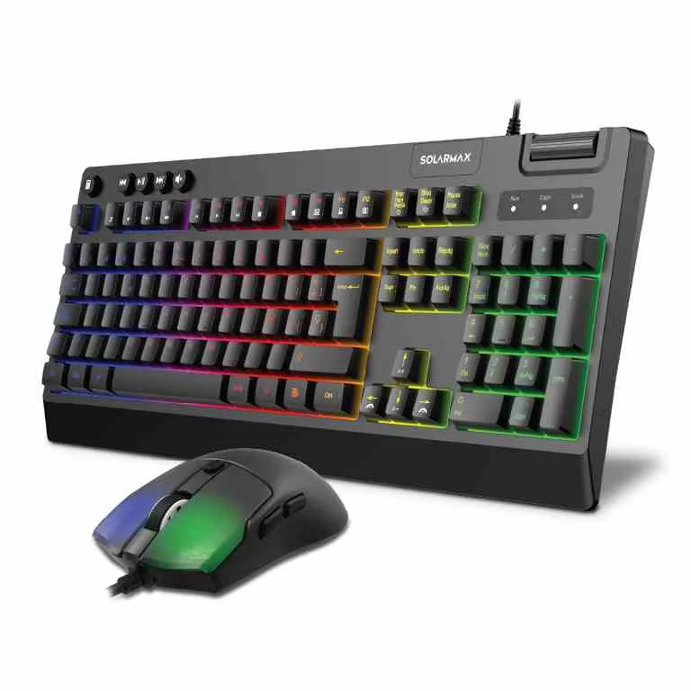 Perifericos Kit Gamer SOLARMAX 2 EN 1 RGB KIT TECLADO Y MOUSE  RGB