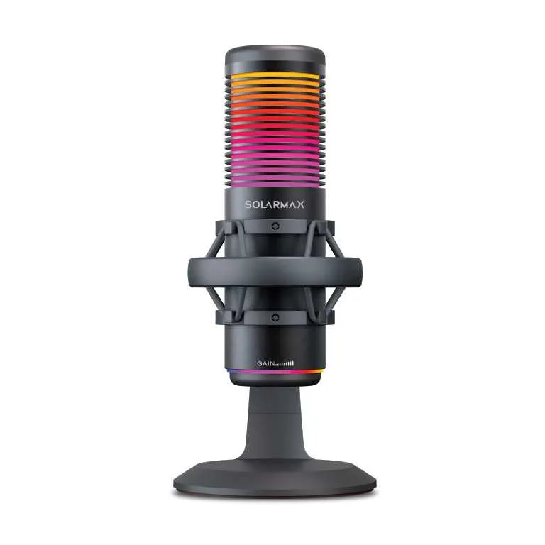Perifericos Microfono SOLARMAX BI MODO RGB LSM98B STREAMING