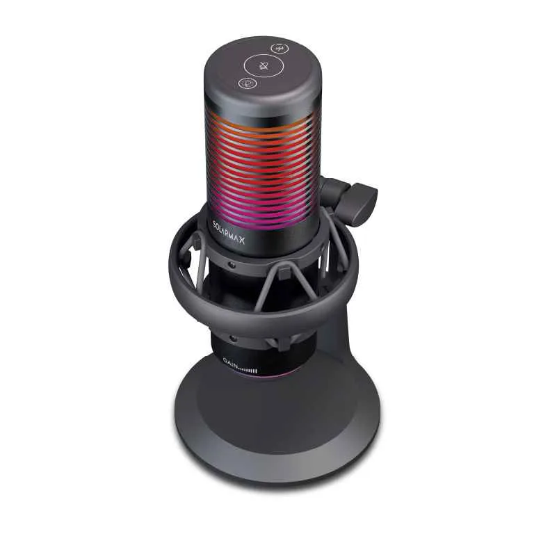 Perifericos Microfono SOLARMAX BI MODO RGB LSM98B STREAMING