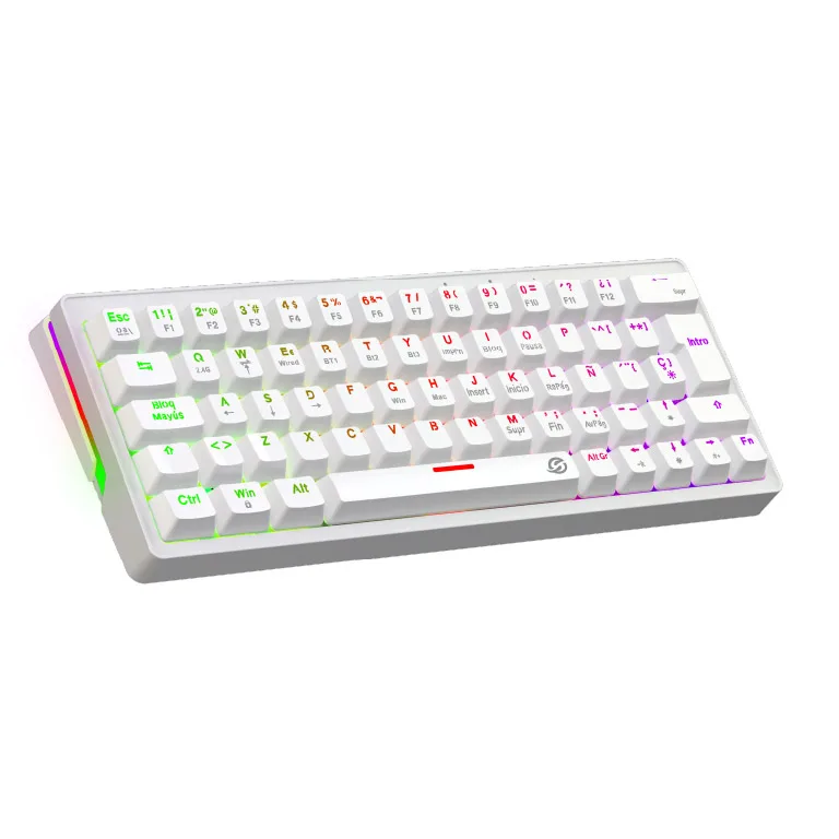 Perifericos Teclado Gamer SOLARMAX 60% TRI MODO WH CMKB64RW TRI MODO