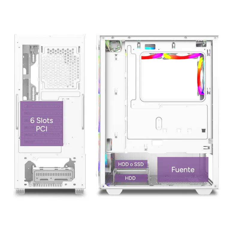 Gabinete Gamer SOLARMAX CM-5920 WH CM-5920 WH 6 COOLER