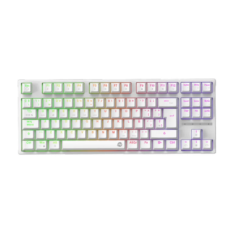 Perifericos Teclado Gamer SOLARMAX 80% TRI MODO WHITE CMKB88RW TRI MODO RGB
