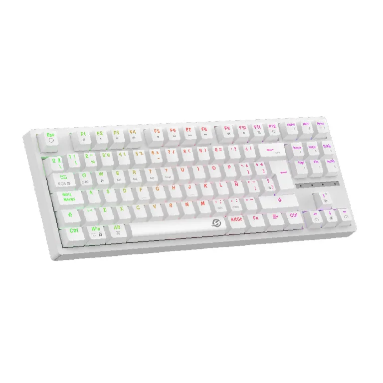 Perifericos Teclado Gamer SOLARMAX 80% TRI MODO WHITE CMKB88RW TRI MODO RGB