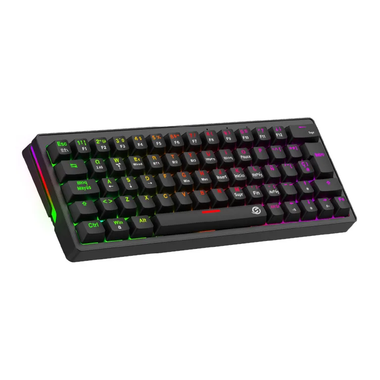 Perifericos Teclado Gamer SOLARMAX 60% TRI MODO BLACK CMKB64RB TRIMODO