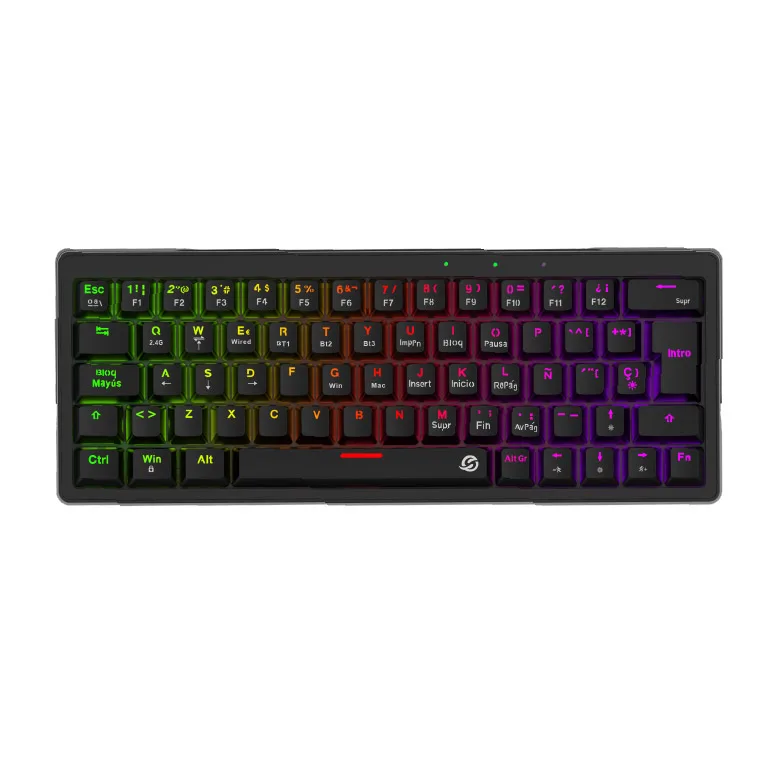 Perifericos Teclado Gamer SOLARMAX 60% TRI MODO BLACK CMKB64RB TRIMODO