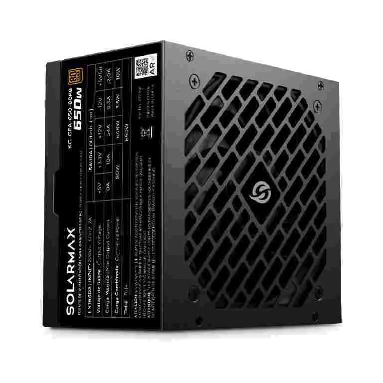 Fuente PC Certificada SOLARMAX 650W 80PLUS BRONCE 650W 80PLUS BRONCE