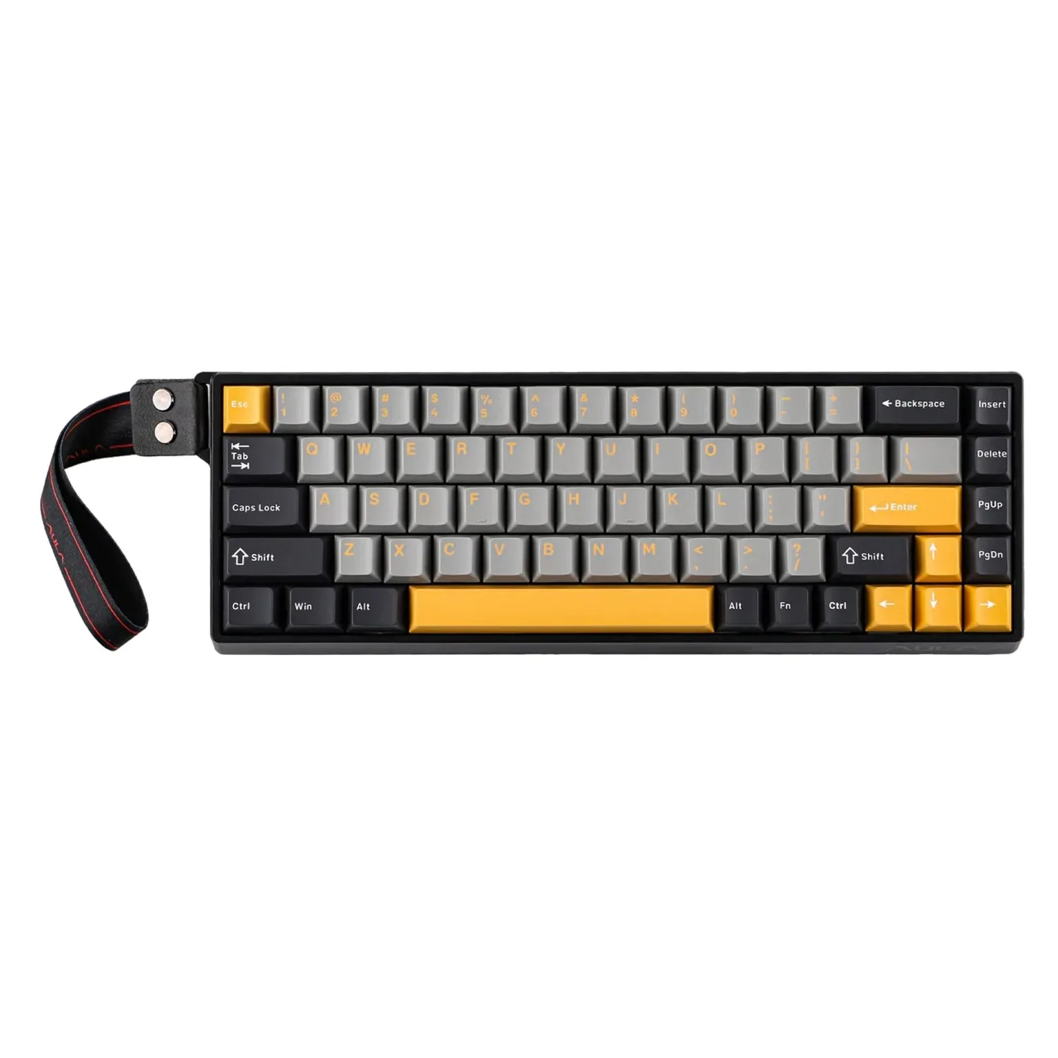 Perifericos Teclado Gamer AULA WIN 68 GRIS AMARILLO WIN 68 MAGNETICO