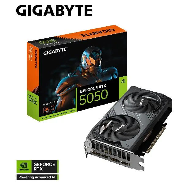 Placa De Video Nvidia GIGABYTE RTX 5050 8GB RTX 5050 8GB OC WINDFORCE