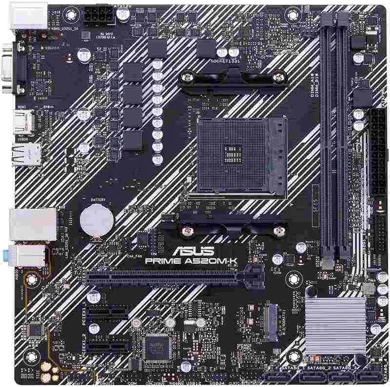 Motherboard Amd ASUS PRIME A520M-K AM4 5000 PCI-E3.0