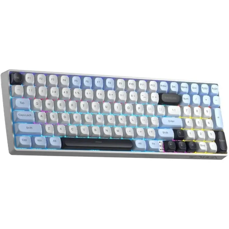 Perifericos Teclado Gamer AULA S100 PRO WHITE BLUE 95% S100PRO SWITCH BROWN