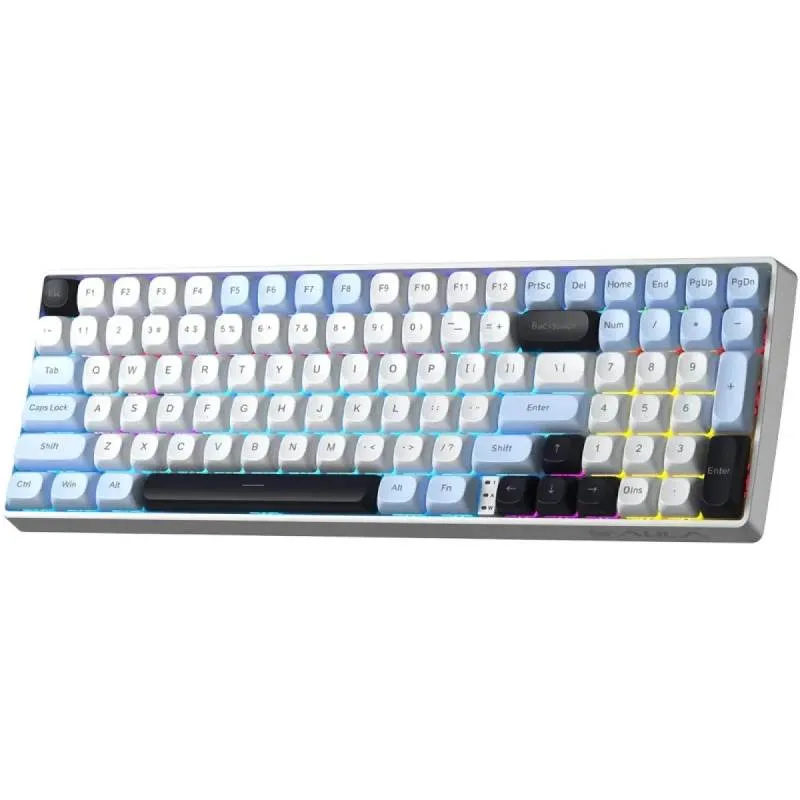 Perifericos Teclado Gamer AULA S100 PRO WHITE BLUE 95% S100PRO SWITCH BROWN